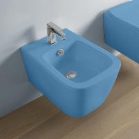 Artceram A16 Биде подвесное 36х52 см, 1 отверстие, цвет blu avio