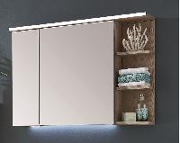 Puris Purefaction, зеркальный шкаф (2 двери) с LED подсветкой 900 мм правый, цвет белый высокоглянцевый