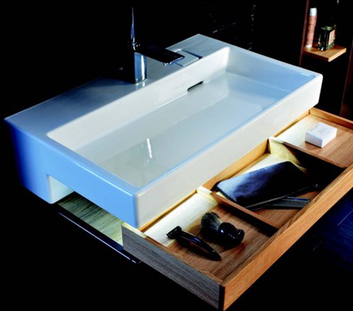 EXC9112-00 раковина TERRACE с подсветкой /100х49/ (бел) 