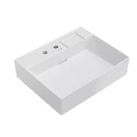 Kerama Marazzi Раковина LOGICA мебельная 60*48*14,5см, с 2 отв.под смеситель,  с переливом, белая глянцевая