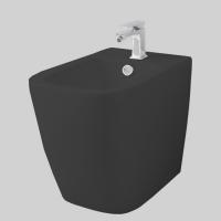 ARTCERAM A16 Биде напольное 36х52 см, 1 отверстие, цвет черный матовый/покрытие Saniglaze