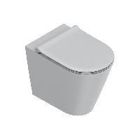 Catalano ZERO Унитаз напольный 55x35, безободковый, универс.слив, смыв Tornado, покрытие Twinglaze+, без крепежа, цвет Cemento Satinato