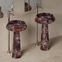 DEA DESIGN Marble Раковина Palermo из мрамора наполньная h900х545х545 мм , цвет Rosso Levanto