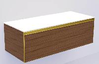 QUATRO 1 120CM  тумба BILBAO профиль MATT GOLD + внутр. подсв.