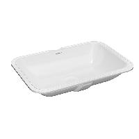 Kerama Marazzi Раковина PLAZA встраиваемая снизу 54,5*38*14см, без отв. под смеситель, с переливом, белая глянцевая