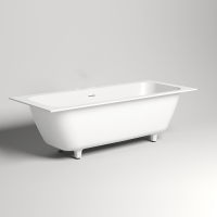 Salini ORLANDA AXIS 180 Встраиваемая ванна на ножках 1800х800х600 мм,   мат-л: S-Stone,  белый матовый (без слива-перелива)