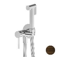 Newform Idroscopini Смеситель с гигиеническим душем, держатель, шланг 120 см, наружная часть (для 31093) цвет: Groove Bronze