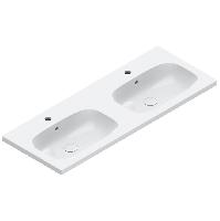 Catalano ALVEA Раковина 120x46 двойная, с 2 отв. под смеситель, покрытие Cataglaze+ , цвет белый глянцевый