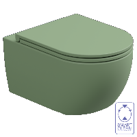 Чаша подвесного унитаза биколор GSG Ceramic Design Like LKWCSOBI000/031, White/Salvia Matt