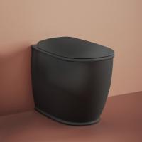 Artceram ATELIER Унитаз напольный, 52х37хh42см, безободковый, слив универсальный, с крепежом, цвет: черный матовый