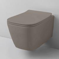 ARTCERAM A16 Унитаз подвесной 520х360 мм., безободковый, в комплекте с крепежом, цвет Brown tortora