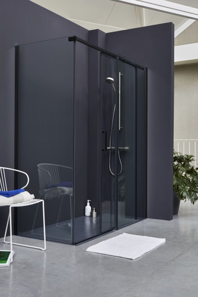 E22C120-BL Contra Раздвижная дверь 120 см, Черный 