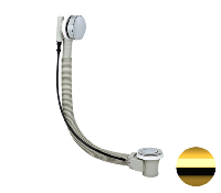 Слив-перелив полуавтоматический для ванны Remer 96PDO, золото глянцевое