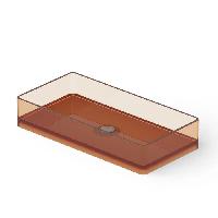 DEA DESIGN Washbasins Раковина настольная 80x40xh14,5 см, материал: Glasstech прозрачная смола, цвет: Sunset R1