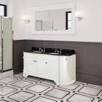 Devon Rose 50 Раковина (520х410 мм) со сливом-переливом, врезная снизу под столешницу, без отверстия под смеситель, цвет: белый