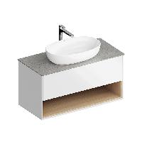 Kerama Marazzi Тумба PLAZA Modern подвесная 100 белый 1 ящик + полка
