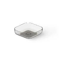 DEA DESIGN Washbasins Раковина настольная 40x40xh12 см, материал: Glasstech прозрачная смола, цвет: Smoky Black R4