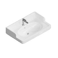 Kerama Marazzi Раковина POMPEI подвесная/мебельная 80*50*26,5см, с 1 отв. под смеситель, с переливом, цвет белый глянцевый