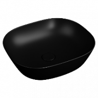 Plural квадратная раковина-чаша низкая, 45 см, цвет матовый черный