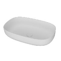 MOMA SWEET Раковина 580х380 мм., для установки на столешницу, с донным клапаном, цвет белый матовый