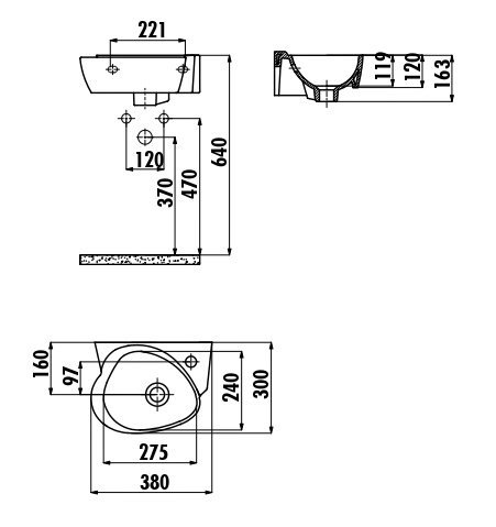 CREAVIT COCUK ДЕКОР Раковина подвесная 35 см детская CK035.000F0 