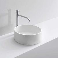 MILLDUE  Раковина  BASIC C37 накладная из CERAMILUX ,37х13 см, без отв для смесителя, цвет белый матовый