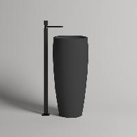 Salini ARMONIA 03 Раковина напольная 470х470х900 мм, без отв. под смес, без перелива, дон клапан "Up&Down", мат-л: S-Stone, матовый RAL9011 полностью