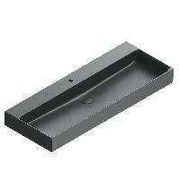Catalano PREMIUM Раковина 120x47, с 1 отв. под смеситель, покрытие Cataglaze+ , цвет черный матовый