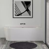 KNIEF Слив перелив с системой Click-Clack, с гибким шлангом и горизонтальным отводом, цвет хром (смонтирован на ванне)