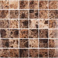 Мозаика 48X48 Dark Emperador Polished (JMST055) 305X305X4, натур. мрамор