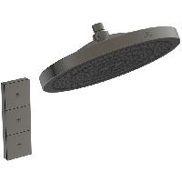 Ideal Standard Solos 3-функц.(Rain, Silkrain, SecondSkin) верхний душ 30см, цвет: PVD Magnetic Grey