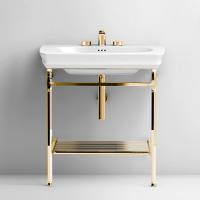 Artceram CIVITAS Металическая структура Quadra 55х44хh80,5см для раковины 68, полка сетка, цвет: золото