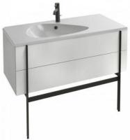 EB3032-N18 тумба под раковину NOUVELLE VAGUE 2 ящика /100/(глянцевый белый меламин)