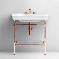 Artceram CIVITAS Металическая структура Quadra 55х44хh80,5см для раковины 68, полка стекло, цвет: розовое золото