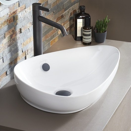 EVI102-00 раковина на столешницу NOUVELLE VAGUE /56х40/ (белый) 