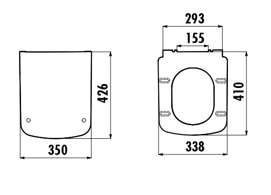 CREAVIT Крышка с микролифтом (съемная) SOLO KC2003.02.0000E 