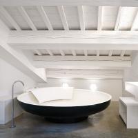 Agape Ufo Ванна отдельностоящая d204x50 см, круглая, 1 спинка, цвет: bicolore