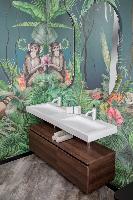 Столешница моноблок FLAT 140*46см на 2 чаши