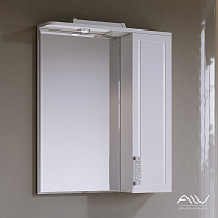 Шкаф с зеркалом подвесная Alavann Vittoria белый 60 см