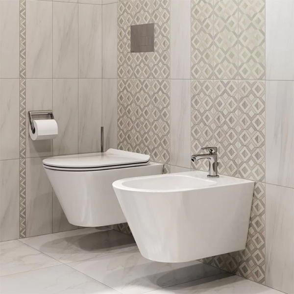 Kerama Marazzi Биде PLAZA Modern подвесное, белое глянцевое 