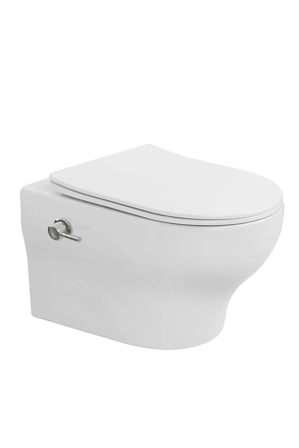 Унитаз подвесной с функцией биде, FIORE Белый глянец c крышкой