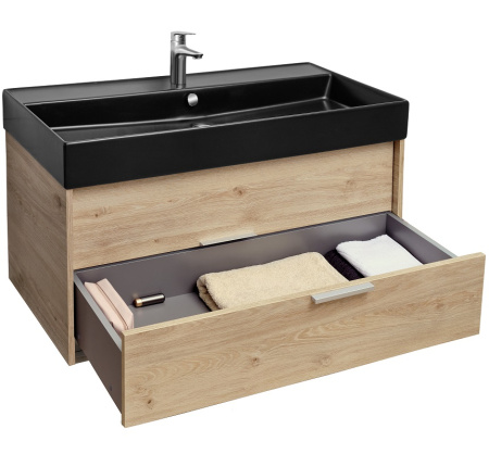 EB1668-E75-E75 VIVIENNE Тумба для раковины 100 см, к. дуб давос натуральный, ф. дуб давос натуральный 