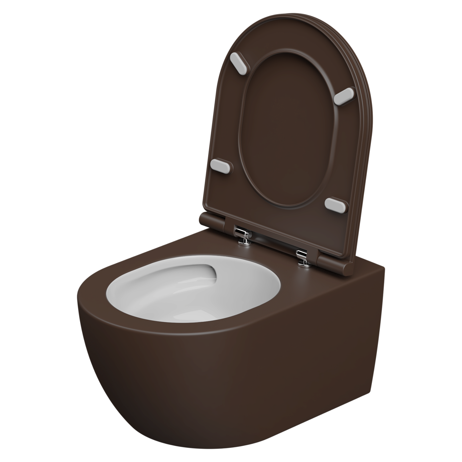 Чаша подвесного унитаза биколор со смывом Eco Clean GSG Ceramic Design Like LKWCSOECBI000/035, White/Cacao Matt