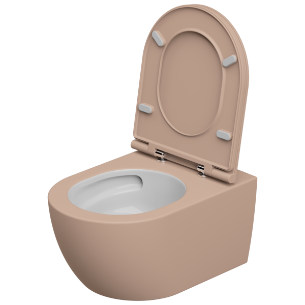 Чаша подвесного унитаза биколор со смывом Eco Clean GSG Ceramic Design Like LKWCSOECBI000/032, White/Cipria Matt 