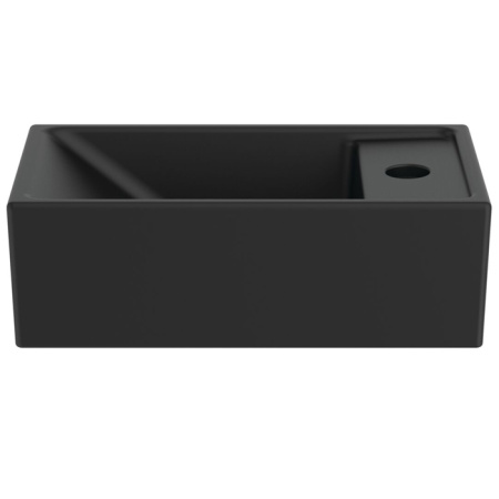 Ideal Standard i.life S Раковина 370х210xh120 мм, подвесная, с отв. под смес. справа, без перелива, без крепежа, цвет: чёрный матовый 