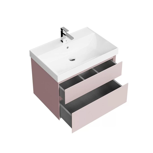 Kerama Marazzi Тумба CUBO подвесная с ящиками 70, мальва матовая 