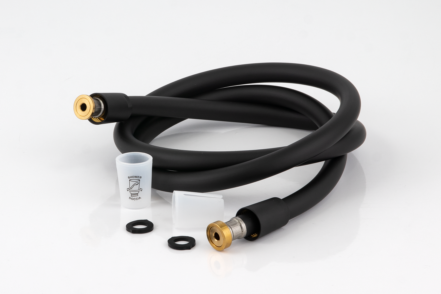 Шланг для душа ПВХ 150 см Remer 332CN2G150NO, черный матовый