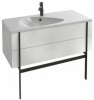 EB3032-N18 тумба под раковину NOUVELLE VAGUE 2 ящика /100/(глянцевый белый меламин)