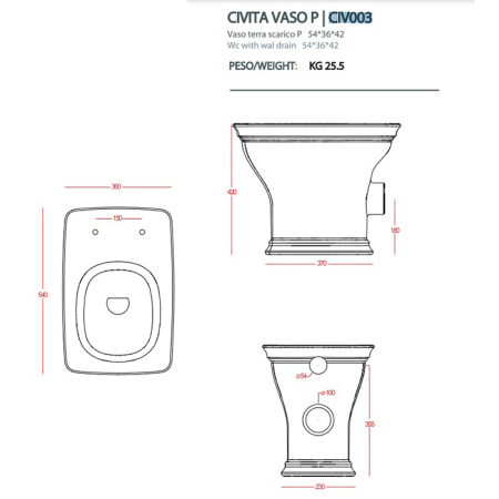 Artceram HERMITAGE/CIVITAS Механизм слива с низкой трубой в комплекте для низкого бачка, цвет хром 