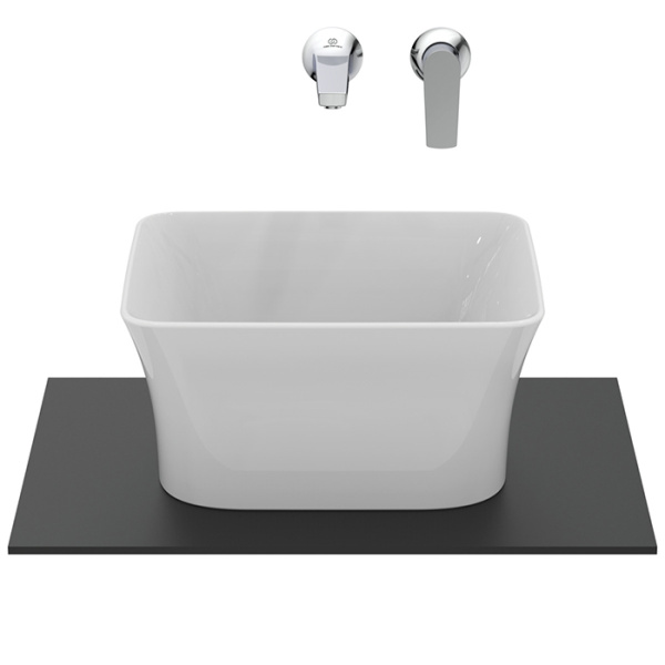 Ideal Standard La Dolce Vita Раковина 400х345хh200 мм, накладная-высокая, без отв. под смес и перелива, с крепежом и шаблоном цвет: белый глянец 